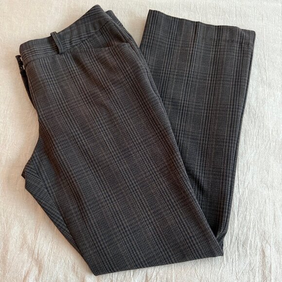 Worthington‎ Brown Plaid Modern Fit Trouser Pant Size 6P - Picture 1 of 8